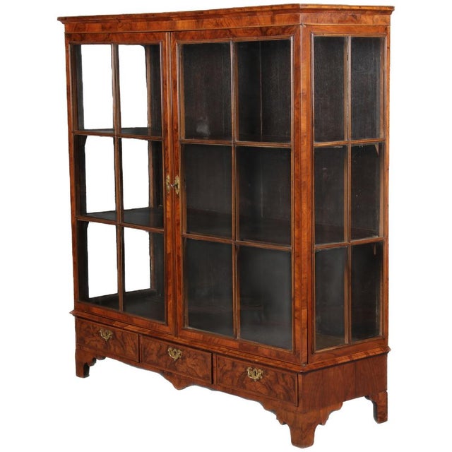 Baroque Baroque English Mahogany Showcases with Three Sides Glazed, 1800s For Sale - Image 3 of 18