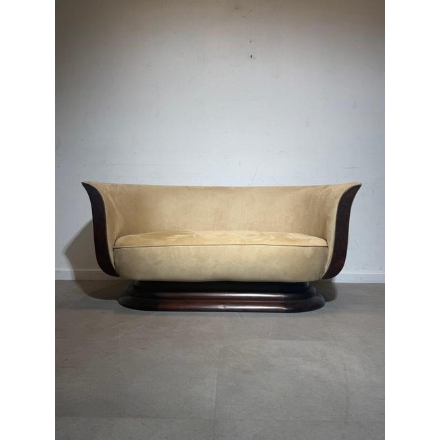 Art Deco Tulip 2-Seater Sofa from Hotel Le Malandre For Sale - Image 5 of 8