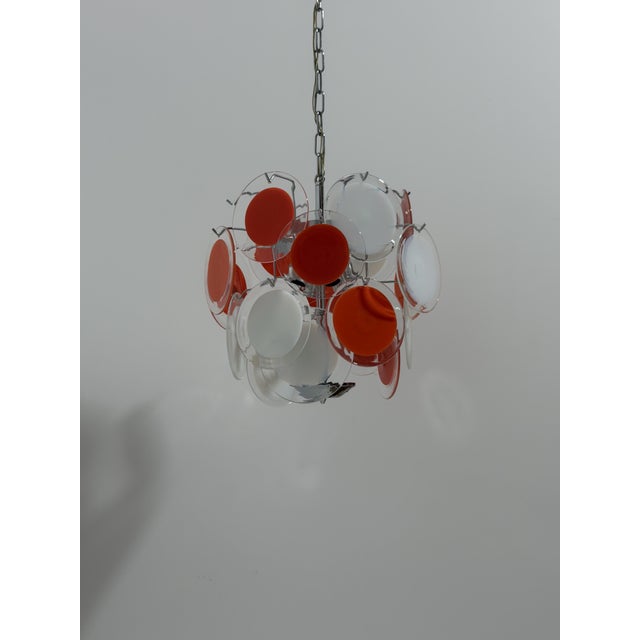 1960s Six-Light Chandelier with Murano Glass Discs, 1960 For Sale - Image 5 of 11