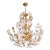 Large Vintage Murano Glass Chandelier White Flowers, 1970 For Sale