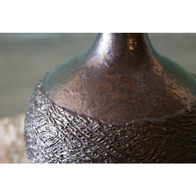 1960s Lee Rosen for Design Technics Gourd Metallic Black Table Lamp For Sale - Image 6 of 9