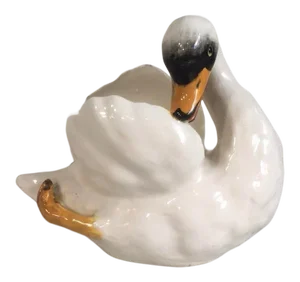 C.1890 Majolica White Swan Jardinière Jerome Massier