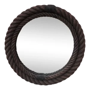 Round Rope Mirror Audoux Minet, Circa 1960