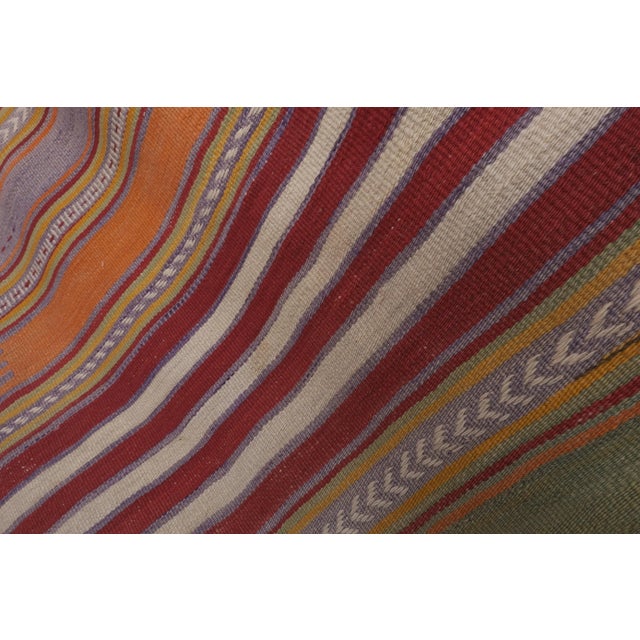 1960s Turkish Striped Kilim Runner Rug 2'2'' X 17'2'' For Sale - Image 9 of 13