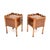 Vintage Georgian Style Yew Wood Oyster Veneer Nightstands, 1930, Set of 2 For Sale - Image 4 of 11