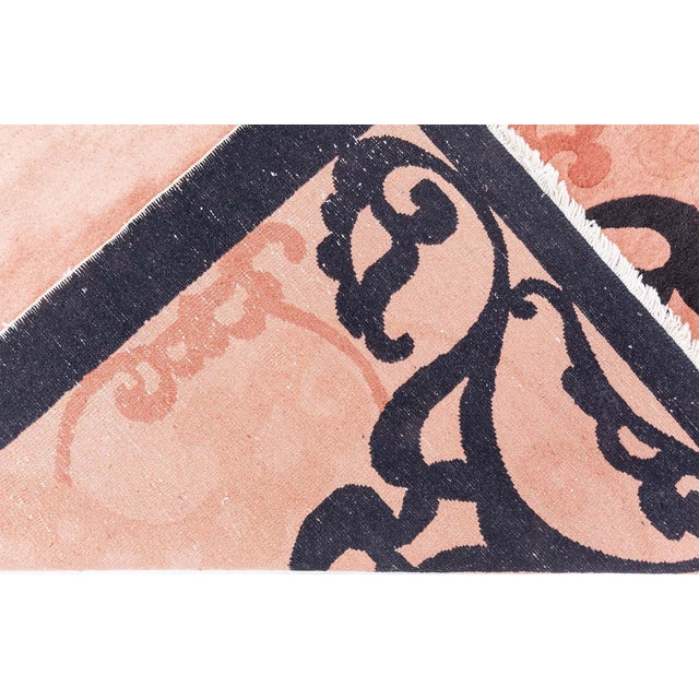 Textile Chinese Art Deco Rug with Dramatic Curvilinear Motif Doris Leslie Blau For Sale - Image 7 of 7