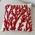 Beautiful and fun coral embroidered pillow. Great addition to your boho chic inspired interiors. a few age spots but...