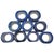 Mexican Late 20th Century Mexican Talavera Hand-Painted Pottery Napkin Rings Set of 9 2" For Sale - Image 3 of 11