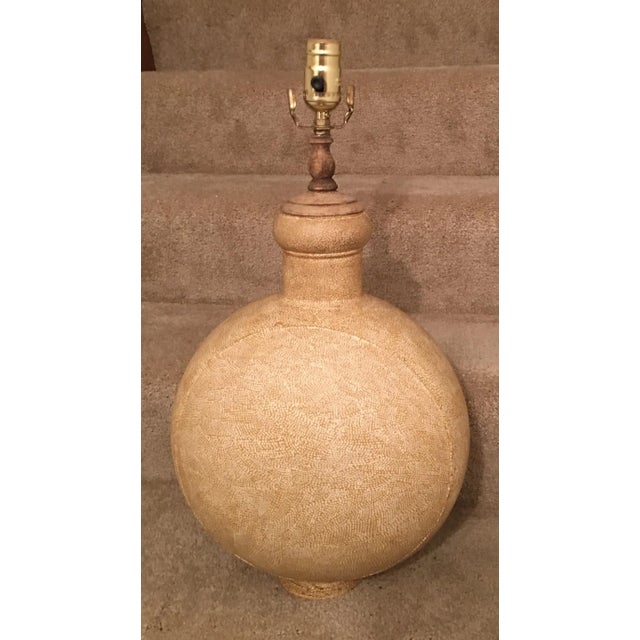 Beige Metal Oil Jar Table Lamp For Sale - Image 10 of 10
