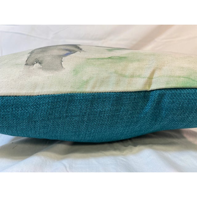 16" Square Pillow Decorated With a Cuddly Black Cat Portrait - Made in the U K For Sale - Image 9 of 9