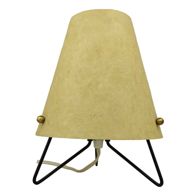 Mid-Century Table Lamp with Fiberglass Shade, 1950 For Sale