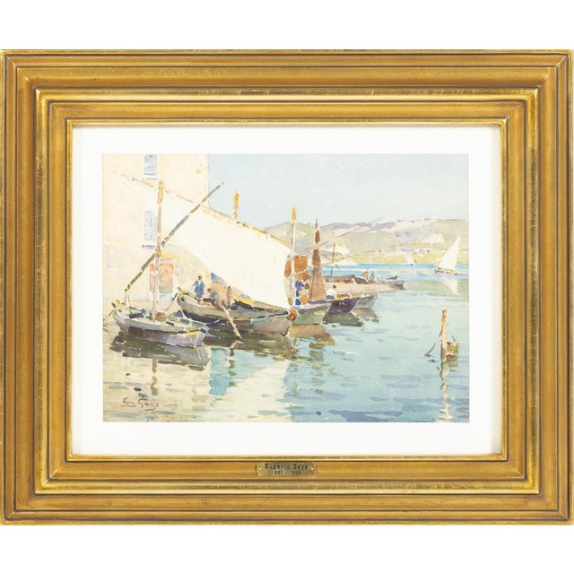 Eugênio Gays, Seascape, Watercolor on Paper For Sale - Image 8 of 8
