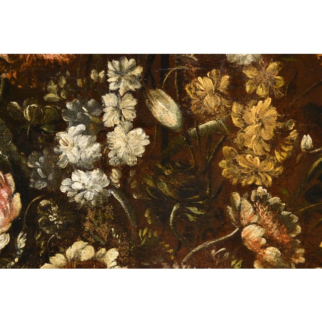 Andrea Scacciati, Flowers Still Life, 1680, Oil on Canvas, Framed For Sale - Image 9 of 18