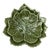 Vintage Green Ceramic Leaf Plates -A Set For Sale