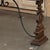 Mid Century Spanish Walnut Sofa Table ~ Console With Hand Forged Iron Stretcher For Sale - Image 12 of 18