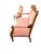 Quick Hits: Late 19th-century Victorian parlor set with settee and two chairs Upholstered in soft pink fabric with floral...