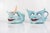 Baby Blue Original 1996 Signed Mark Switzer Studio Ceramics Sugar & Creamer Set For Sale - Image 8 of 17