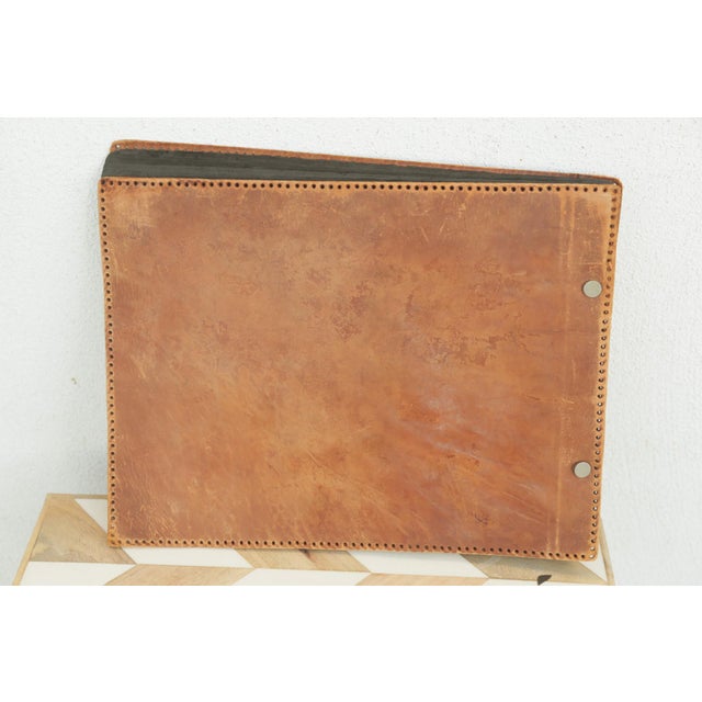 Metal 1940s Embossed Hand-Tooled Leather Photo Album or Scrapbook For Sale - Image 7 of 14