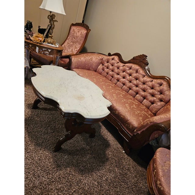 Stone Late 19th Century Stunning Victorian Marble Top Coffee Table For Sale - Image 7 of 8