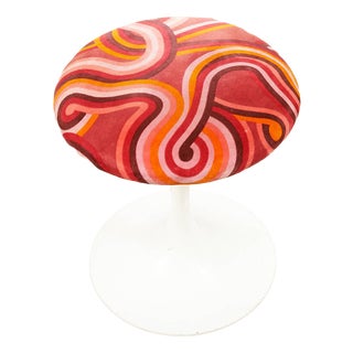 Aluminum and Fabric Tulip Stool For Sale