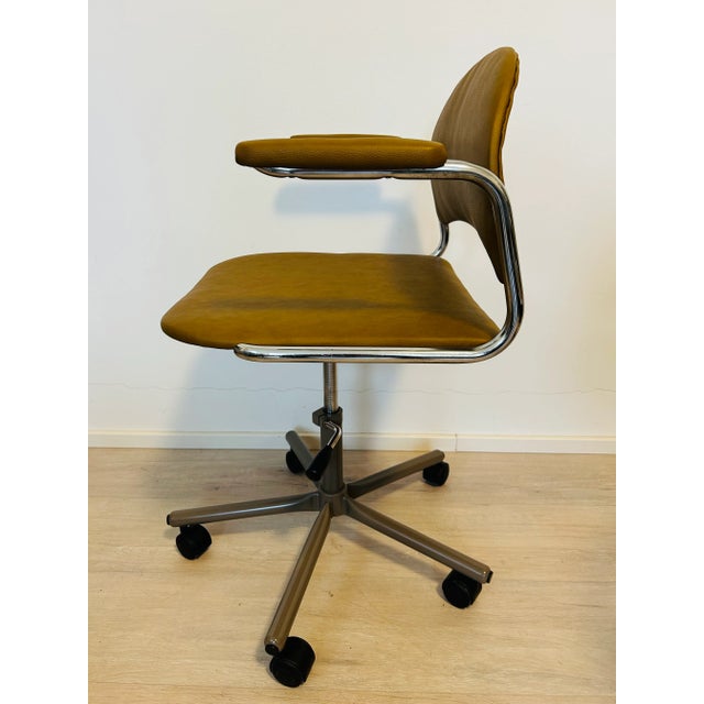 Vintage Mustard Office Desk Chair by Kovona, 1970s For Sale - Image 6 of 10