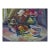 Antique Still Life Oil Painting: Flowers and Food by Ukrainian Artist 46-64 For Sale