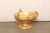A striking Italian Neoclassical style giltwood urn from the 20th century. This vintage vessel from Italy, designed from...