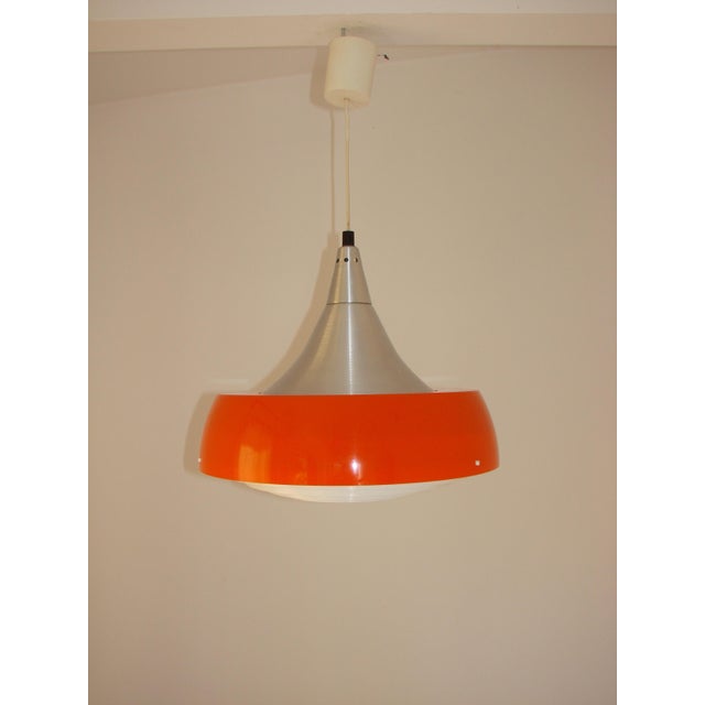 Vintage Pendant Light in Aluminum, 1970s, in Very Good conditions. Designed 1970 to 1979 Up to 250V (Europe/UK...