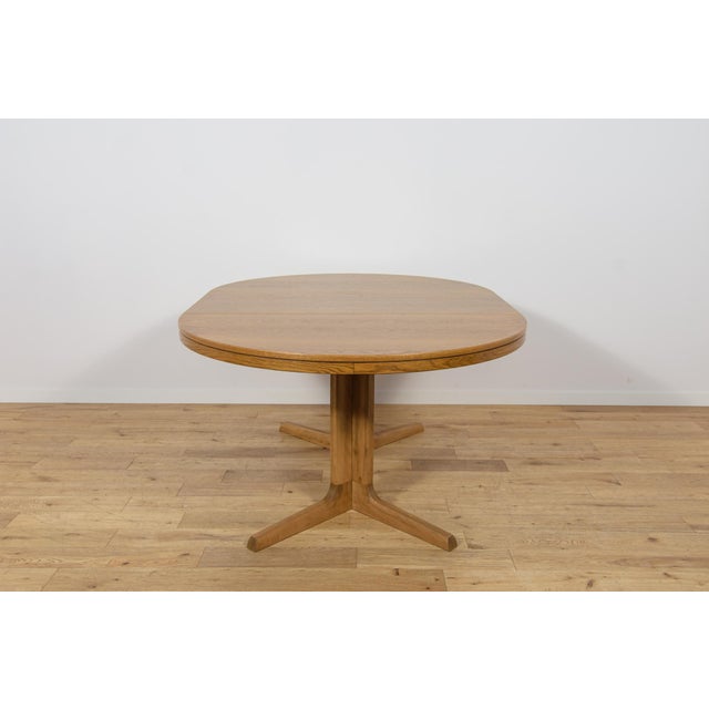 Mid-Century Round Extendable Oak Dining Table by Farstrup Møbler, Denmark, 1970s For Sale - Image 14 of 18
