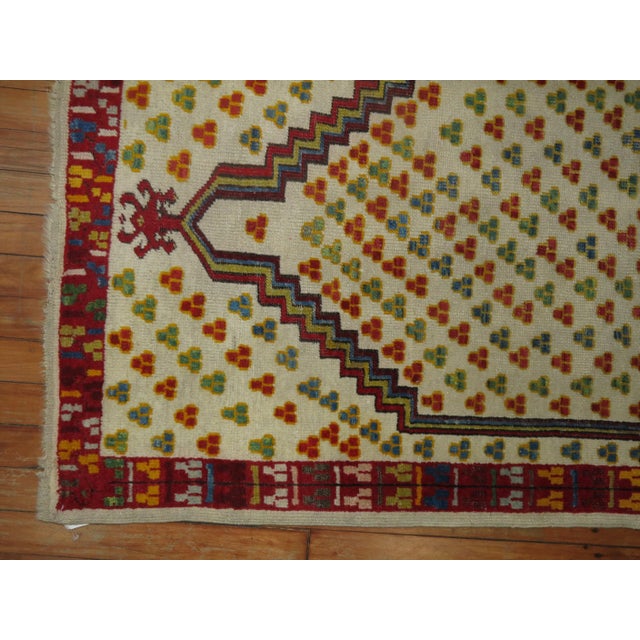 Textile Antique Zabihi Collection Turkish Ghiordes Prayer Rug For Sale - Image 7 of 7