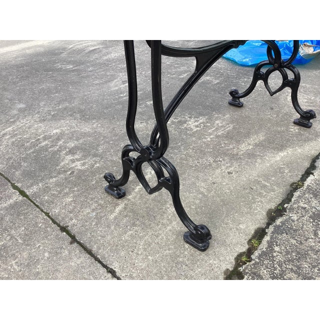 Authentic French Iron & Stone Bistro Table For Sale In New York - Image 6 of 10