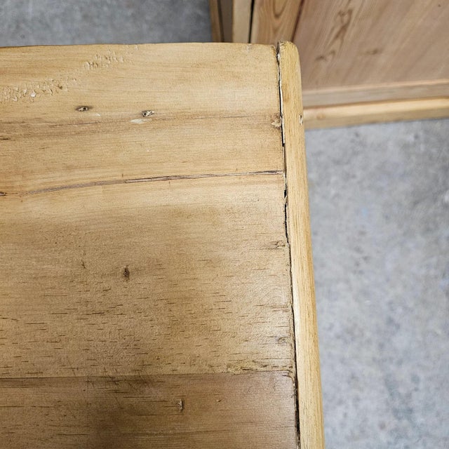 Wood Antique English Pine Petite Dresser or Nightstand - Circa 1870 For Sale - Image 7 of 13