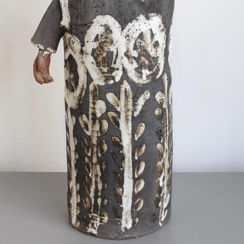 Albert Thiry, Robed Figure' French Stoneware Sculpture1960s, Stoneware For Sale - Image 15 of 18