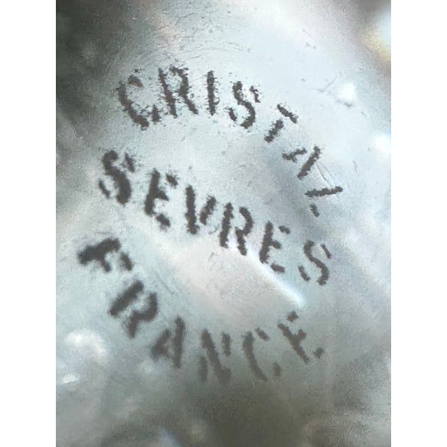 MCM beautiful Made in France Sevres Crystal Double Head Candleholder 8" Tall Set of Two(2) , Renowned for its Heavy...