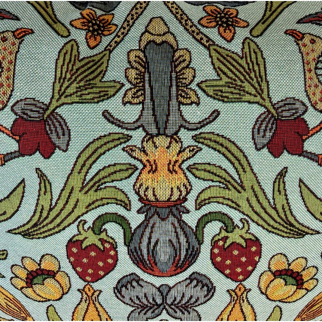 20" Square Decorative Throw Pillow Embellished With a Renaissance Tapestry Look Floral Pattern Including Birds &...