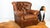 Restoration Hardware for Mitchell Gold 'Churchill' writer's chair, in a lovely cigar brown leather. Thick supple leather...