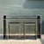 Vintage Wood Grain Metal Console Table For Sale - Image 9 of 12