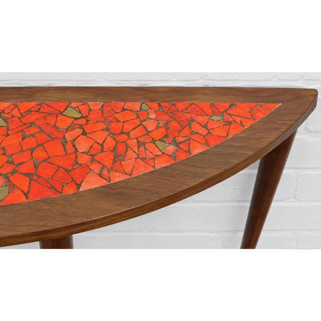 1960s Mid Century Modern Mosaic Top Console Table, C. 1960’s For Sale - Image 5 of 12