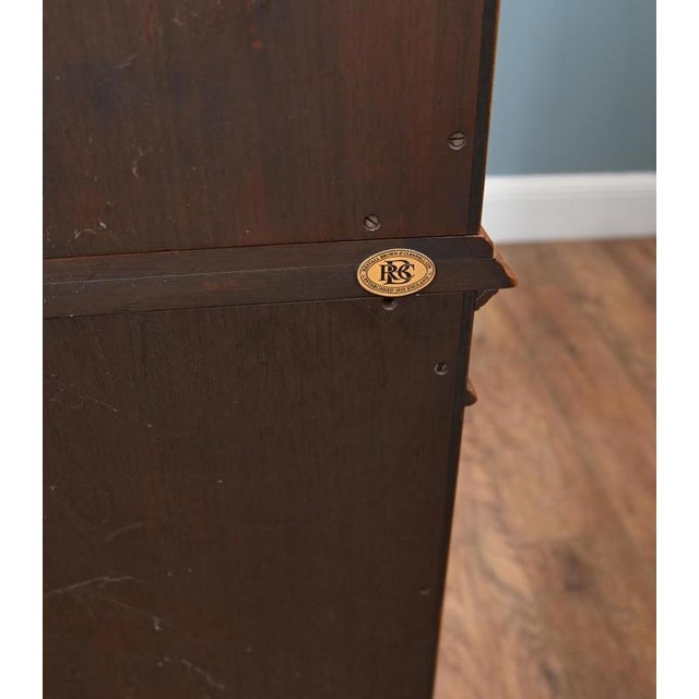 Georgian Revival Walnut Library Bookcase, 1930s For Sale - Image 6 of 8