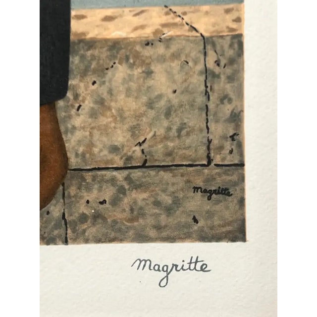 Printmaking Materials Rene Magritte Le Fils De l'Homme Lithograph, Signed in a Pate, Stamped & Framed 1964 For Sale - Image 7 of 13