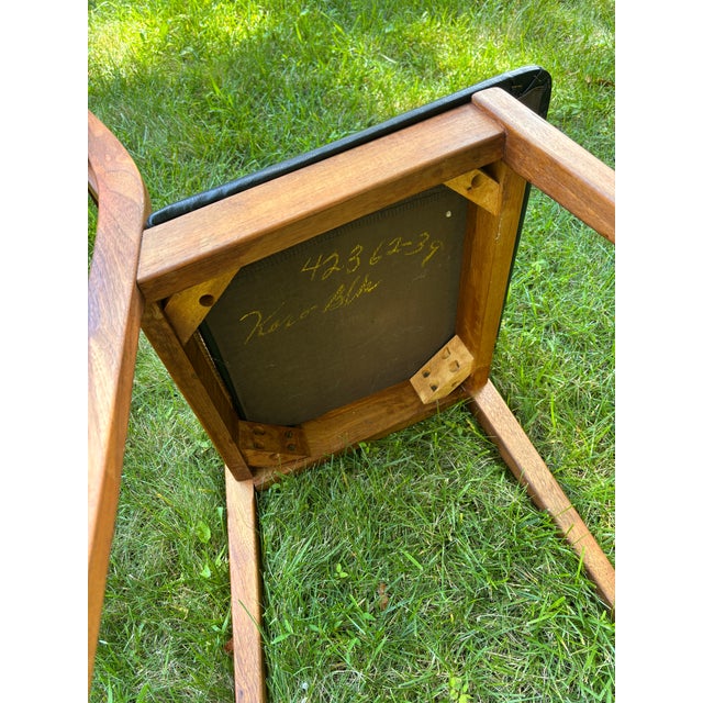Wood Danish Modern MCM Walnut Cane Back DIning Chair For Sale - Image 7 of 9