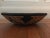 African Hand-Made Round Basket, 14 In. Diameter, Natural and Black For Sale - Image 4 of 6