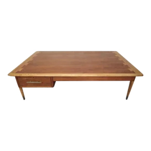 Large Coffee Table With Dovetail Inlay by Lane