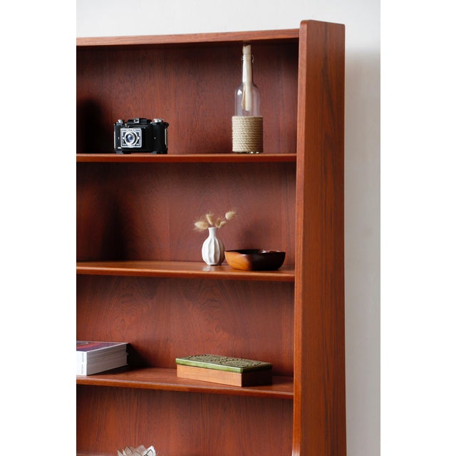 Wood Vintage Scandinavian Teak Bookshelf, 1960s For Sale - Image 7 of 15