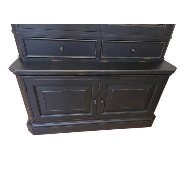 American 1990s Ethan Allen Custom Classics Spencer China Cabinet Display Curio Bookcase Hutch For Sale - Image 3 of 16