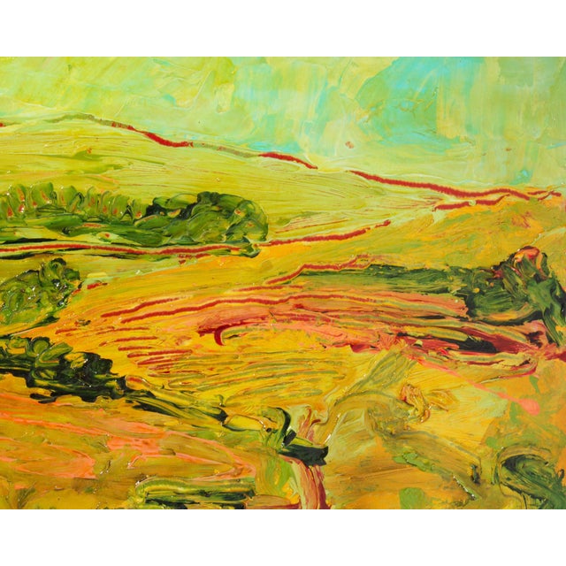 Abstract 1980s “Ga” Abstract Acrylic Landscape Diptych by Harry Hilson For Sale - Image 3 of 10