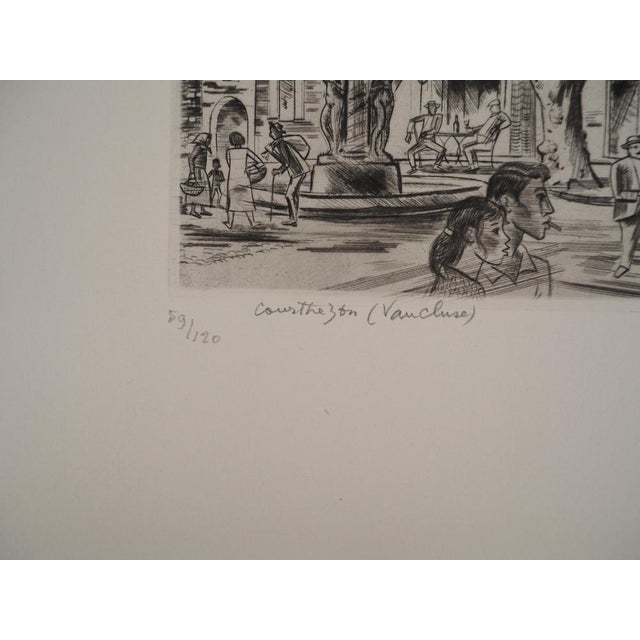 Jacques Boullaire, Courthezon (Vaucluse), 1971, Original Copper Engraving For Sale - Image 5 of 6