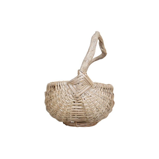 Rustic Wicker Buttock Basket For Sale - Image 4 of 10