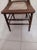 Wood Antique Early American Wood Chair Cane Seat Dark Tone For Sale - Image 7 of 8