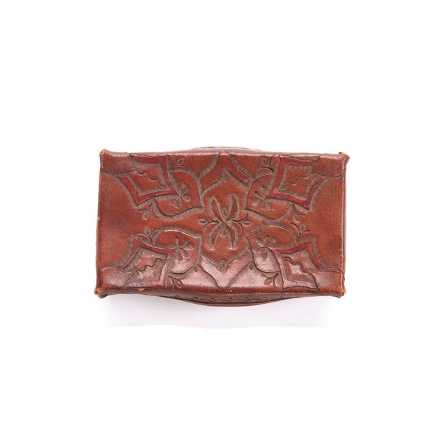 Early 20th Century Small Tooled Leather Box from Mexico For Sale In New York - Image 6 of 6